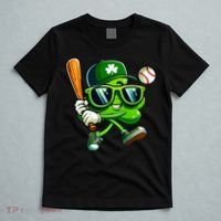 Shamrock Baseball Funny St Patricks Day T-Shirt thumb 5