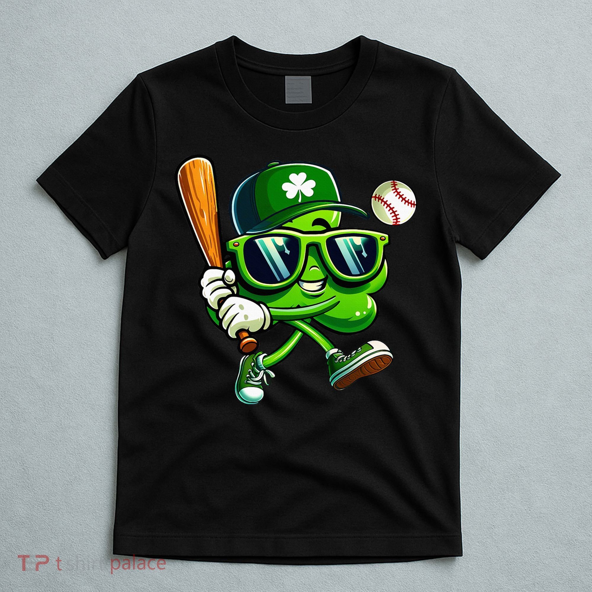 Shamrock Baseball Funny St Patricks Day T-Shirt
