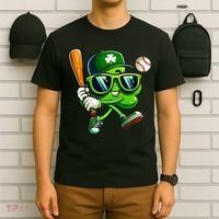 Shamrock Baseball Funny St Patricks Day T-Shirt thumb 6