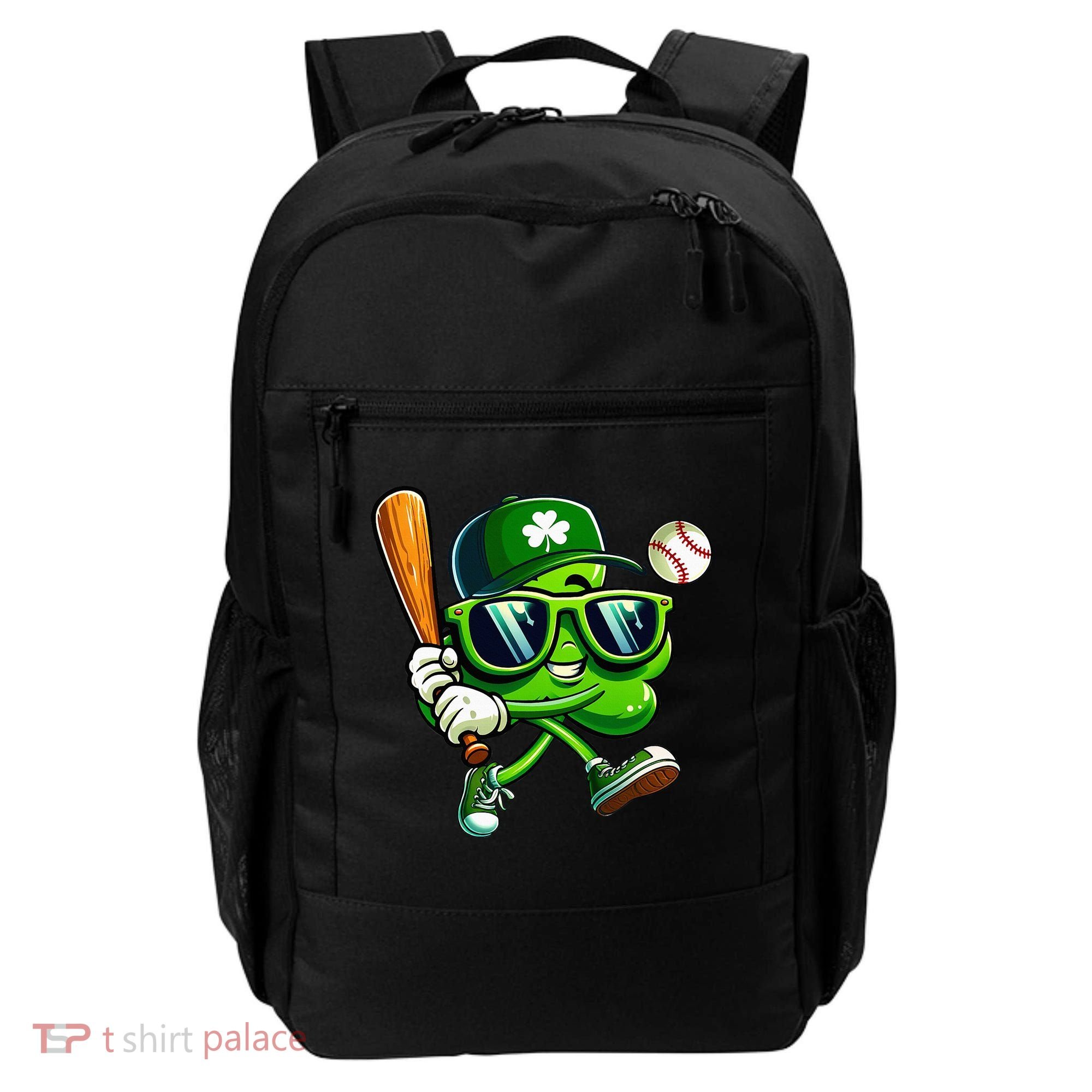 Shamrock Baseball Funny St Patricks Day Backpack
