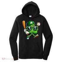 Shamrock Baseball Funny St Patricks Day Women's Hoodie thumb 0