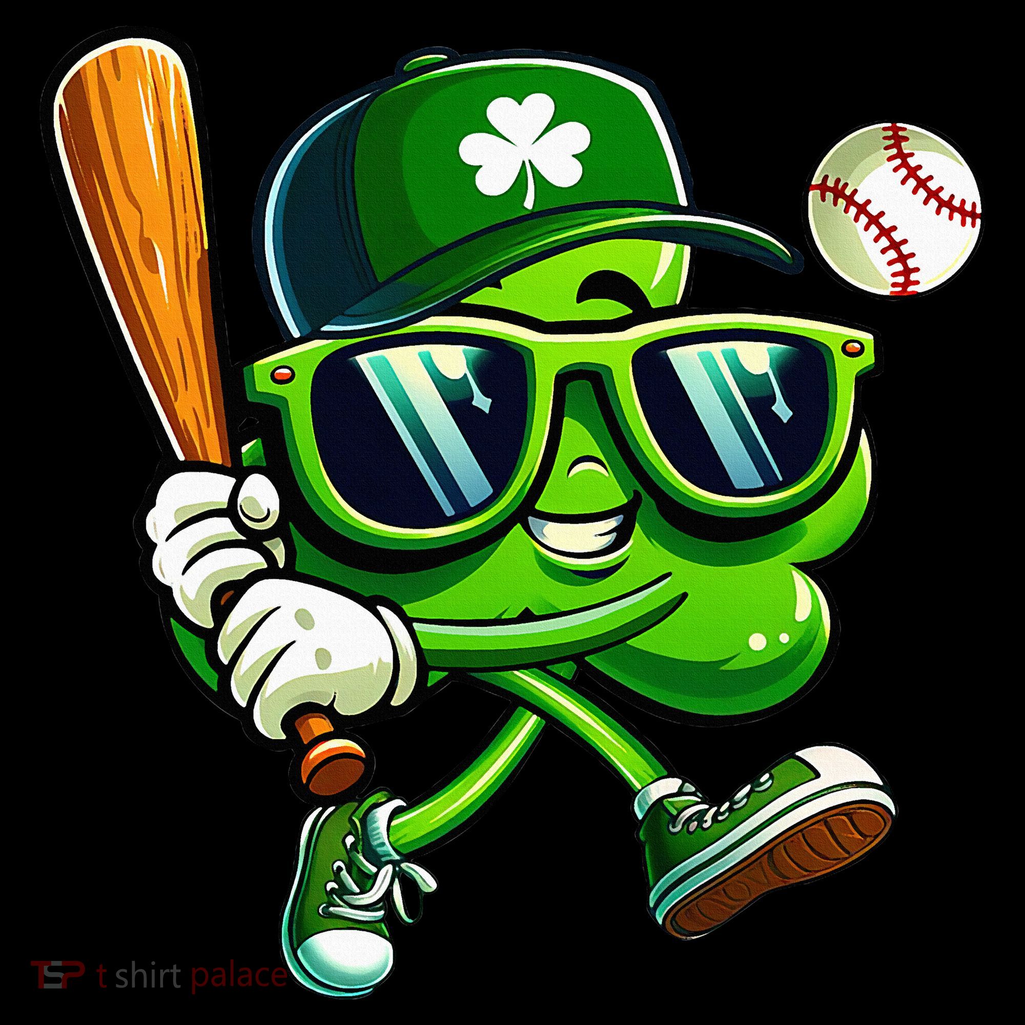 Shamrock Baseball Funny St Patricks Day Mousepad