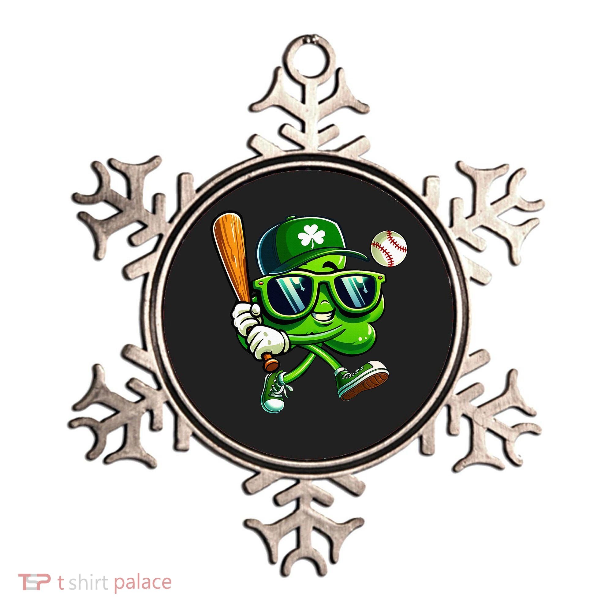 Shamrock Baseball Funny St Patricks Day Ornament