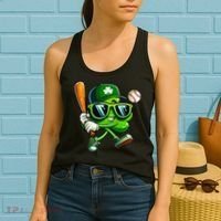 Shamrock Baseball Funny St Patricks Day Women's Tank Top thumb 2