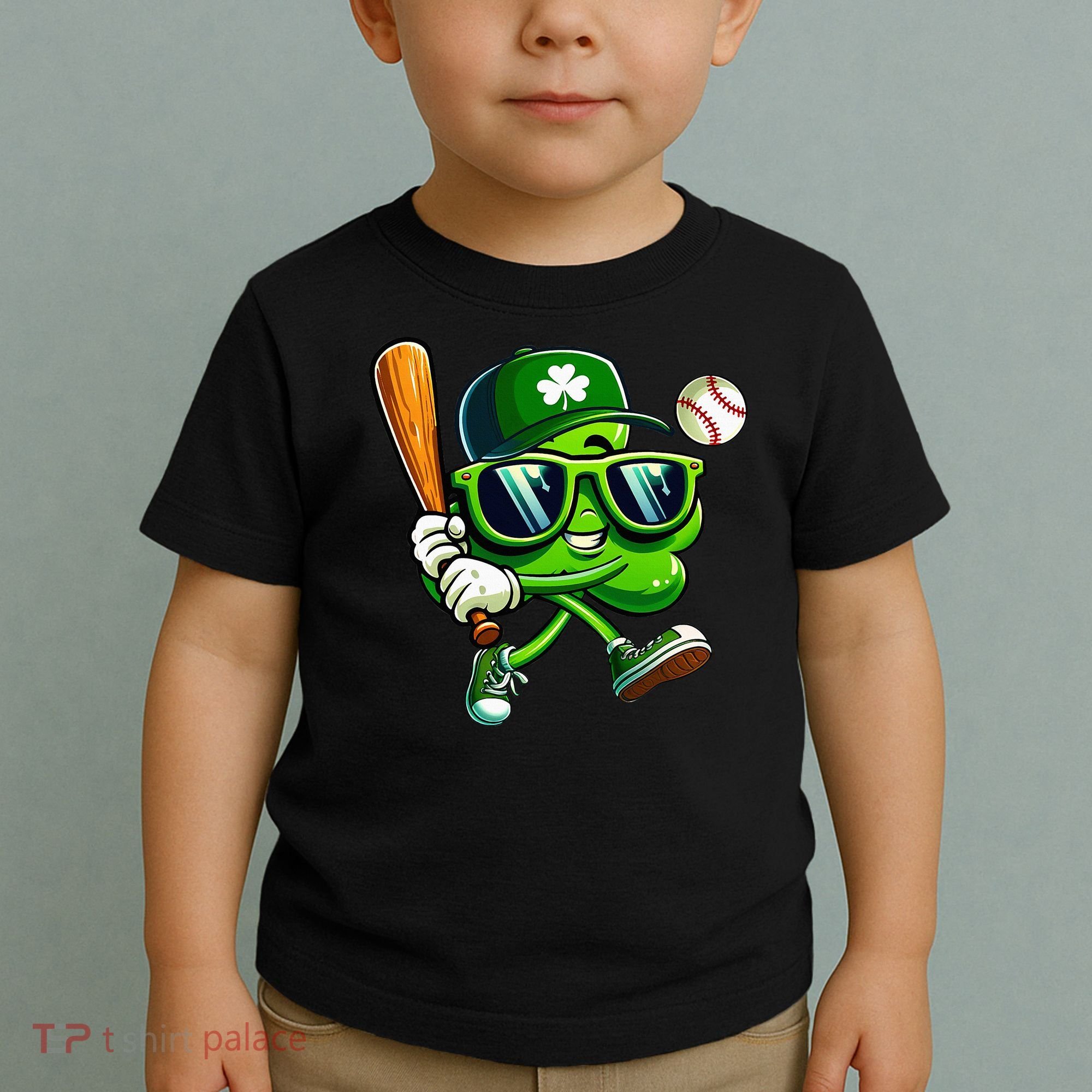 Shamrock Baseball Funny St Patricks Day Toddler T-Shirt