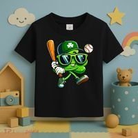 Shamrock Baseball Funny St Patricks Day Toddler T-Shirt thumb 3