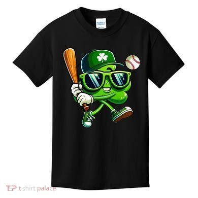 Shamrock Baseball Funny St Patricks Day Kids T-Shirt