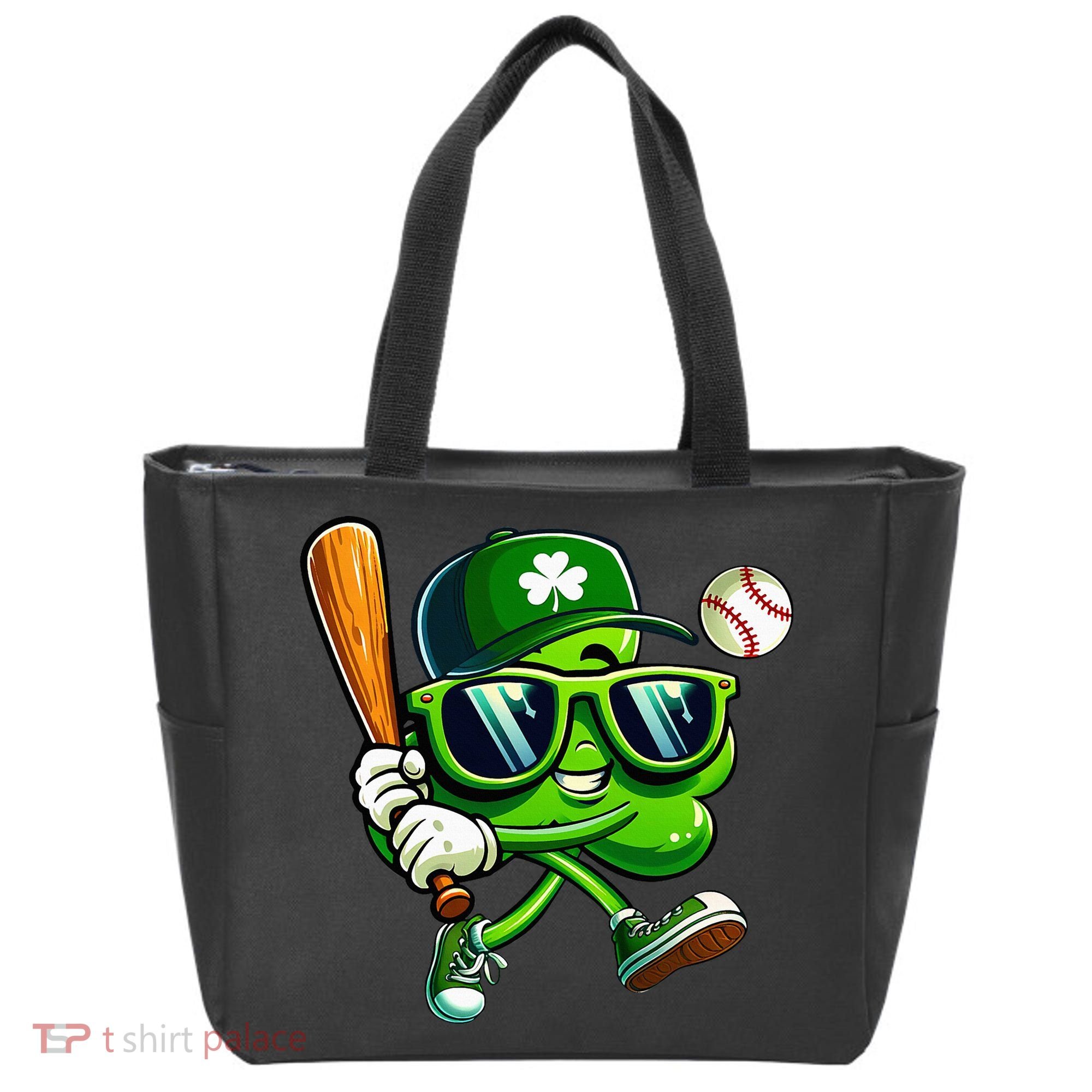 Shamrock Baseball Funny St Patricks Day Tote Bag
