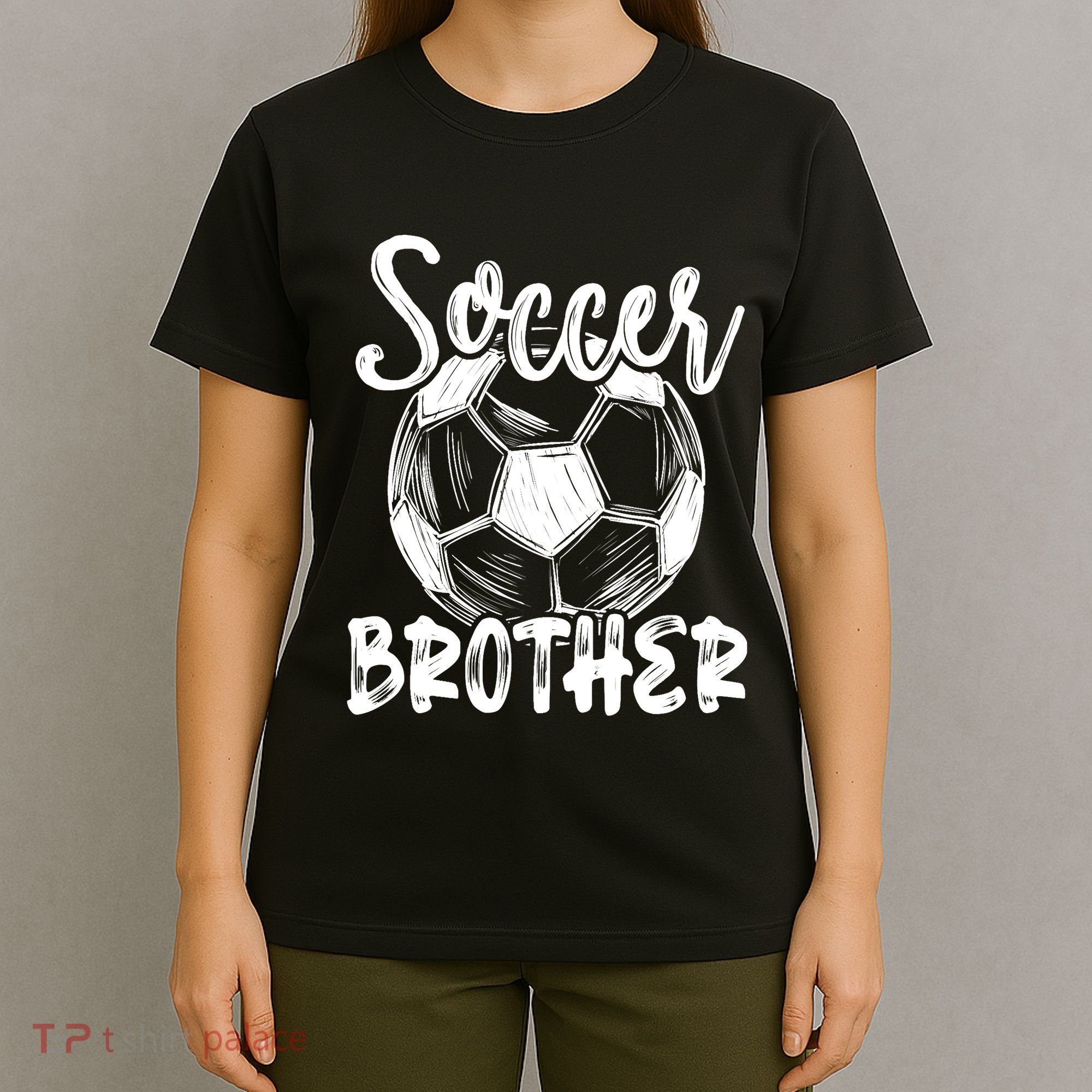 Soccer Brother Family Matching Team Player Soccer Ball T-Shirt