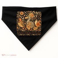 Subtle Birds Flicker Dodo Titmouse Trump Resist Boho Style USA-Made Doggie Bandana thumb 0