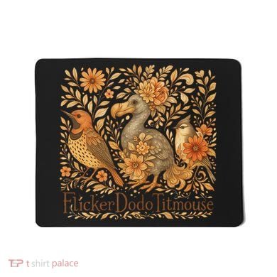Subtle Birds Flicker Dodo Titmouse Trump Resist Boho Style Mousepad