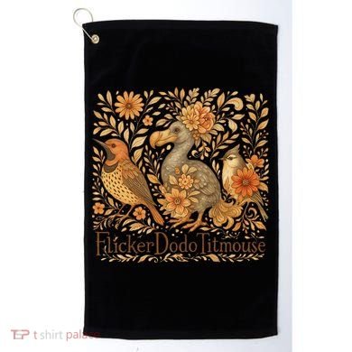 Subtle Birds Flicker Dodo Titmouse Trump Resist Boho Style Golf Towel