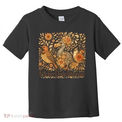 Subtle Birds Flicker Dodo Titmouse Trump Resist Boho Style Toddler T-Shirt