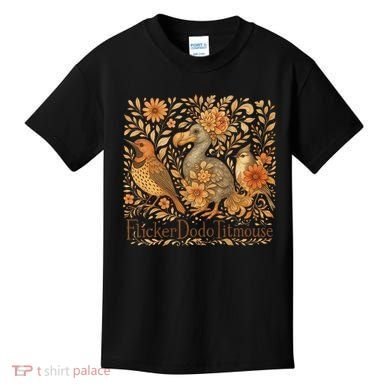 Subtle Birds Flicker Dodo Titmouse Trump Resist Boho Style Kids T-Shirt