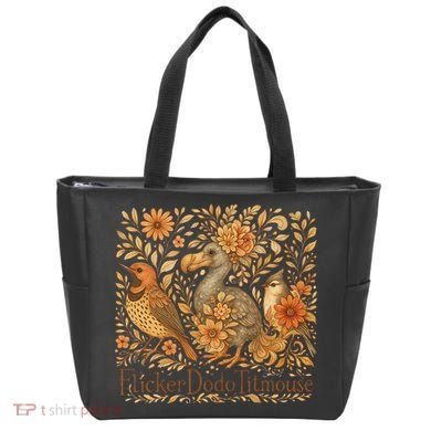 Subtle Birds Flicker Dodo Titmouse Trump Resist Boho Style Tote Bag