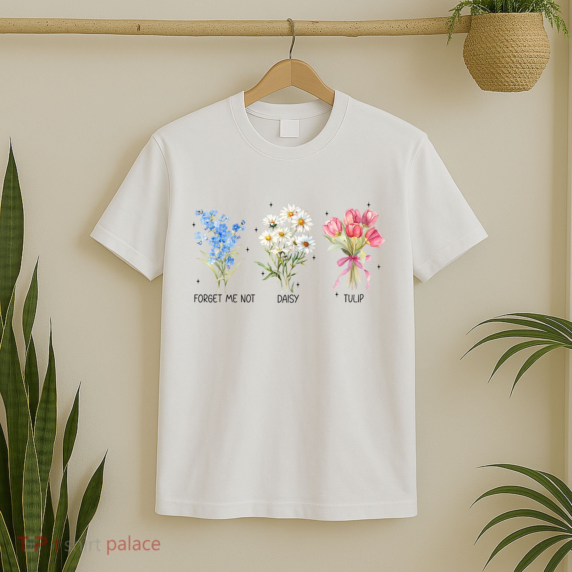 Subtle Boho Flowers Anti Trumpp  T-Shirt