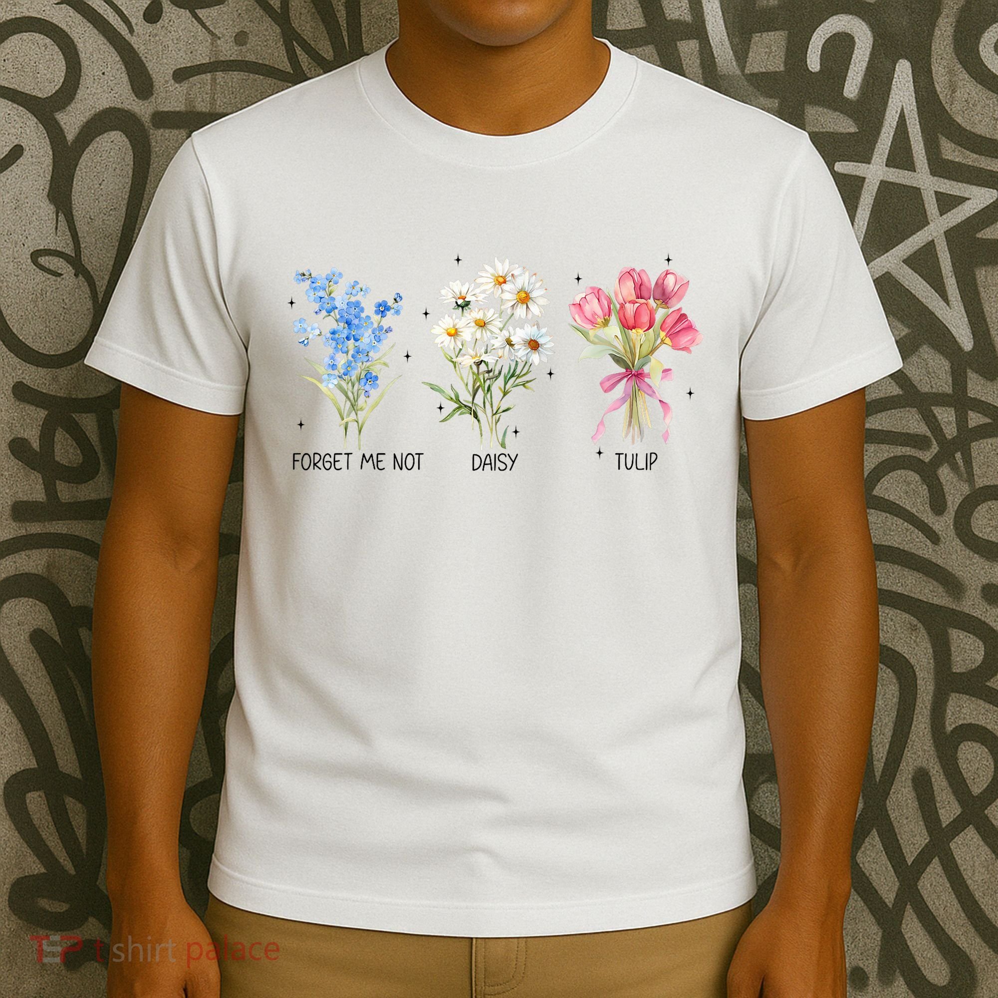 Subtle Boho Flowers Anti Trumpp  T-Shirt