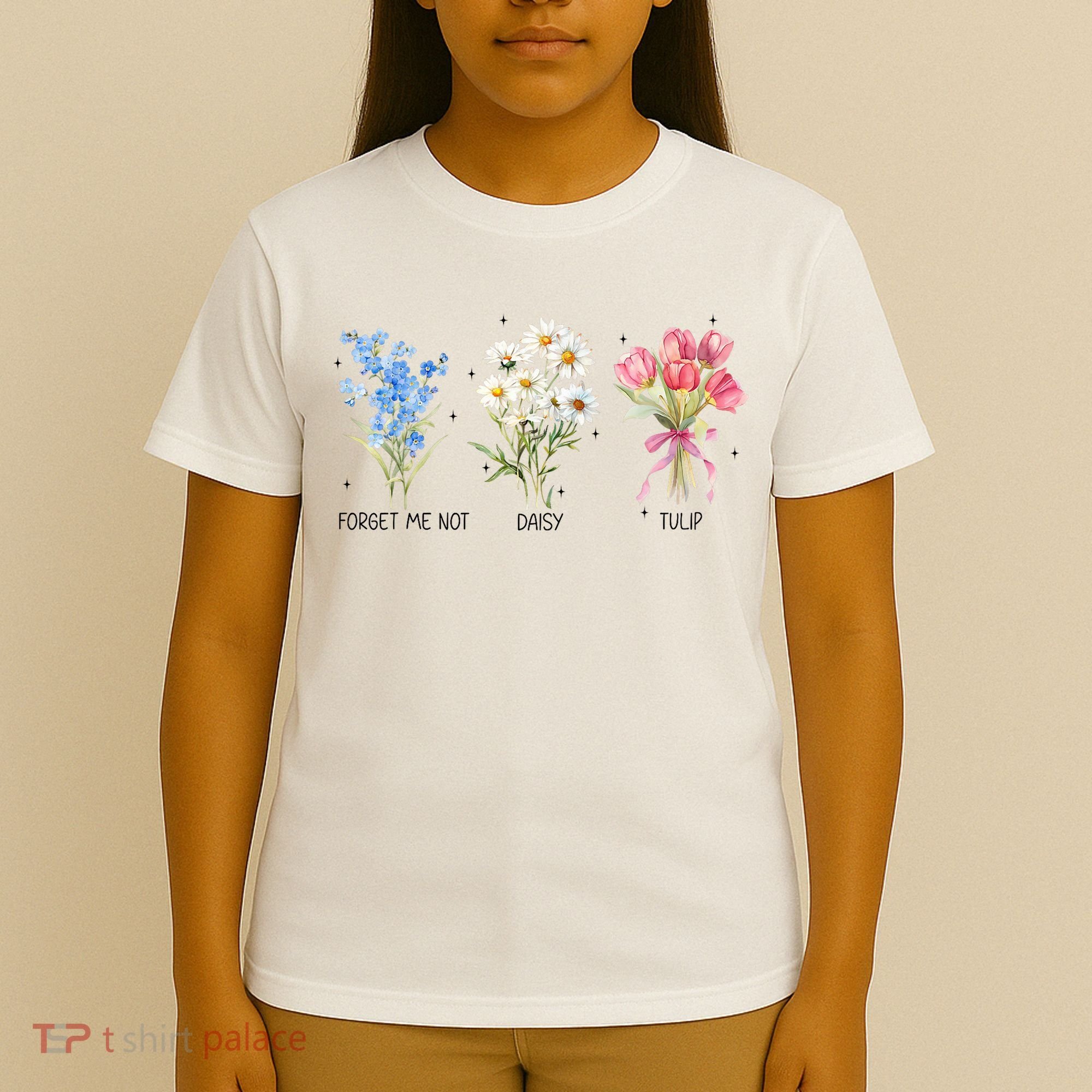 Subtle Boho Flowers Anti Trumpp  T-Shirt