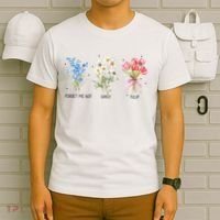 Subtle Boho Flowers Anti Trumpp  T-Shirt thumb 6