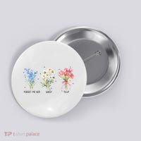 Subtle Boho Flowers Anti Trumpp  Button thumb 0