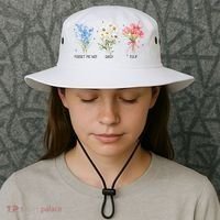 Subtle Boho Flowers Anti Trumpp  Bucket Hat thumb 3