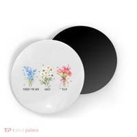 Subtle Boho Flowers Anti Trumpp  Magnet thumb 0