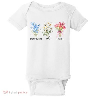 Subtle Boho Flowers Anti Trumpp  Baby Bodysuit
