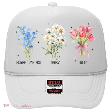 Subtle Boho Flowers Anti Trumpp  Hat