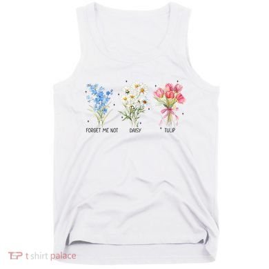 Subtle Boho Flowers Anti Trumpp  Tank Top