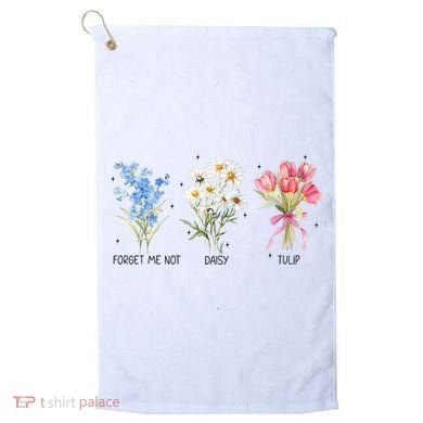 Subtle Boho Flowers Anti Trumpp  Golf Towel