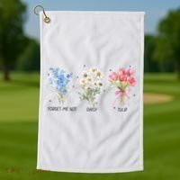 Subtle Boho Flowers Anti Trumpp  Golf Towel thumb 1