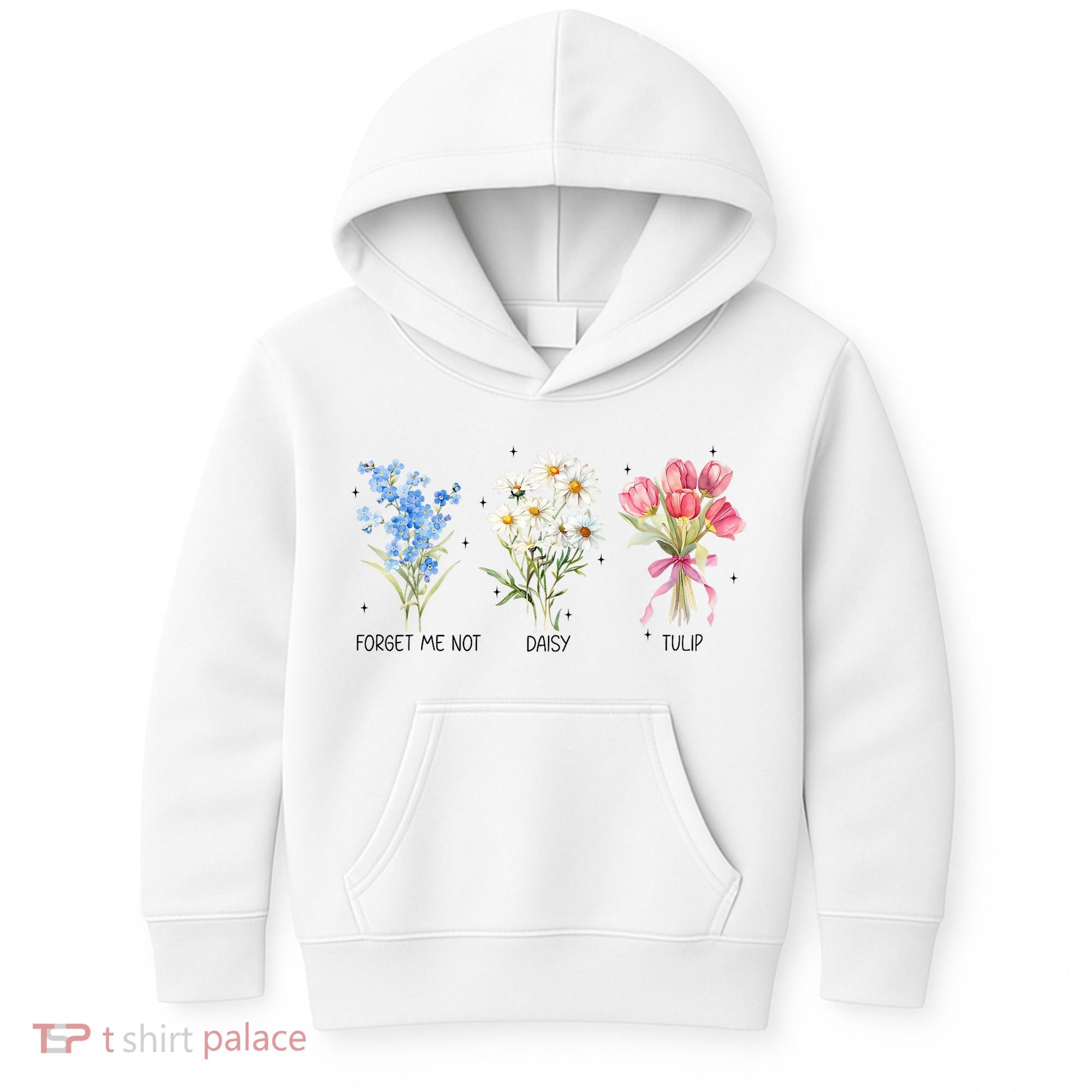 Subtle Boho Flowers Anti Trumpp  Kids Hoodie