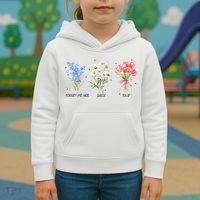 Subtle Boho Flowers Anti Trumpp  Kids Hoodie thumb 3