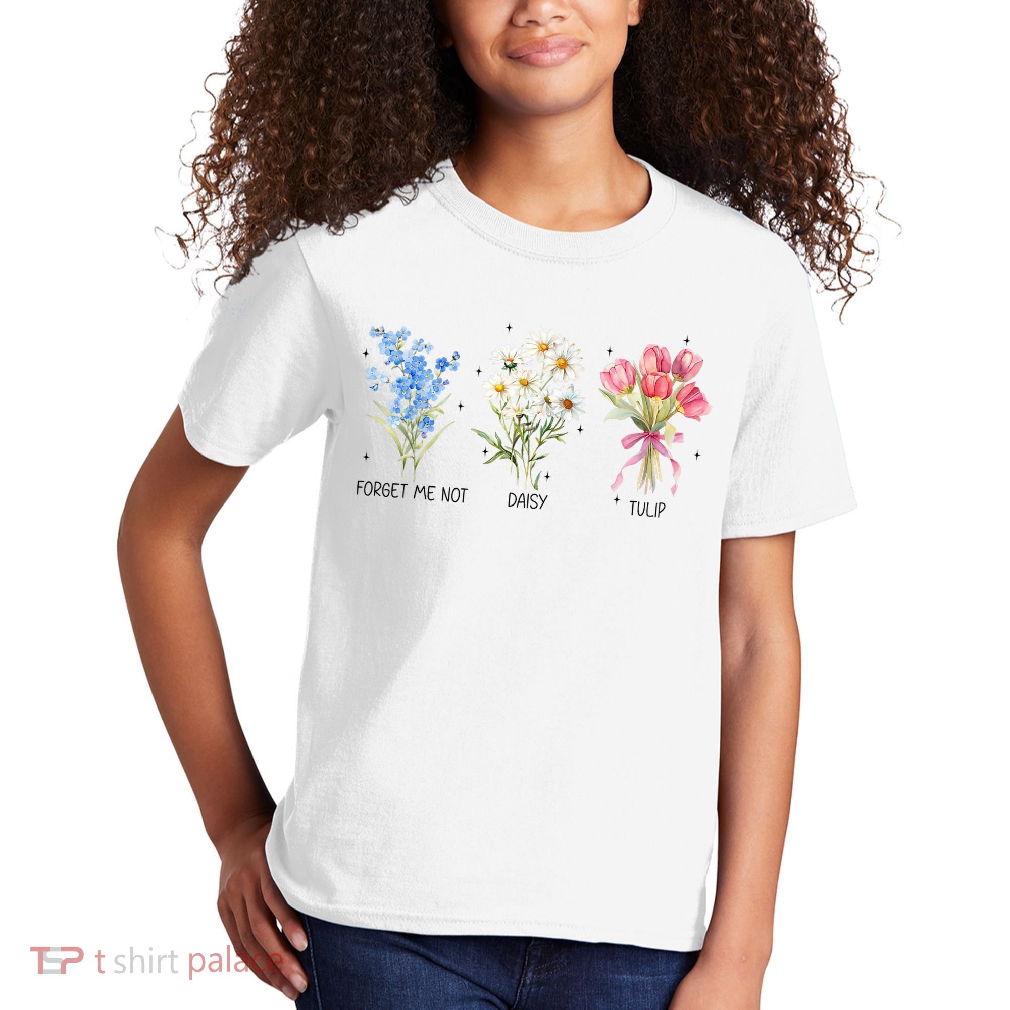 Subtle Boho Flowers Anti Trumpp  Kids T-Shirt