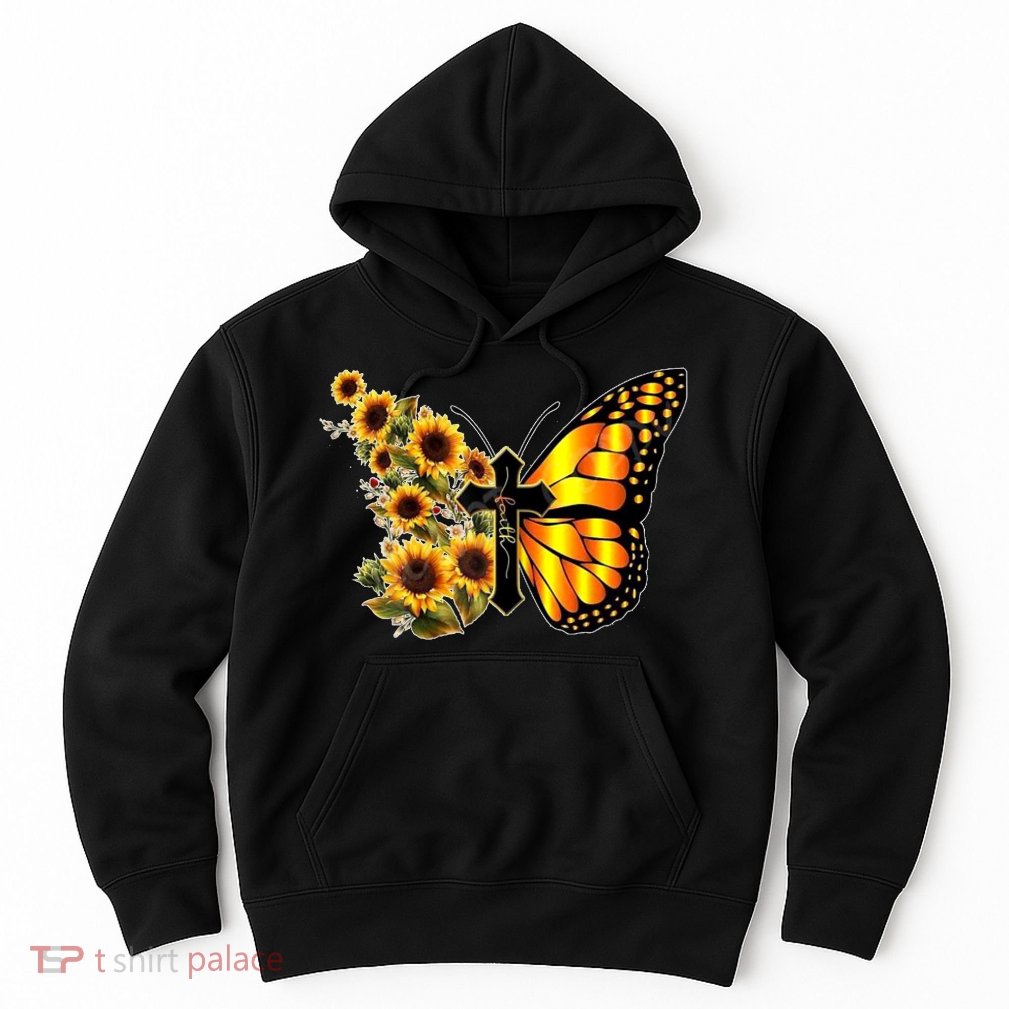 Sunflower Butterfly Faith Hoodie