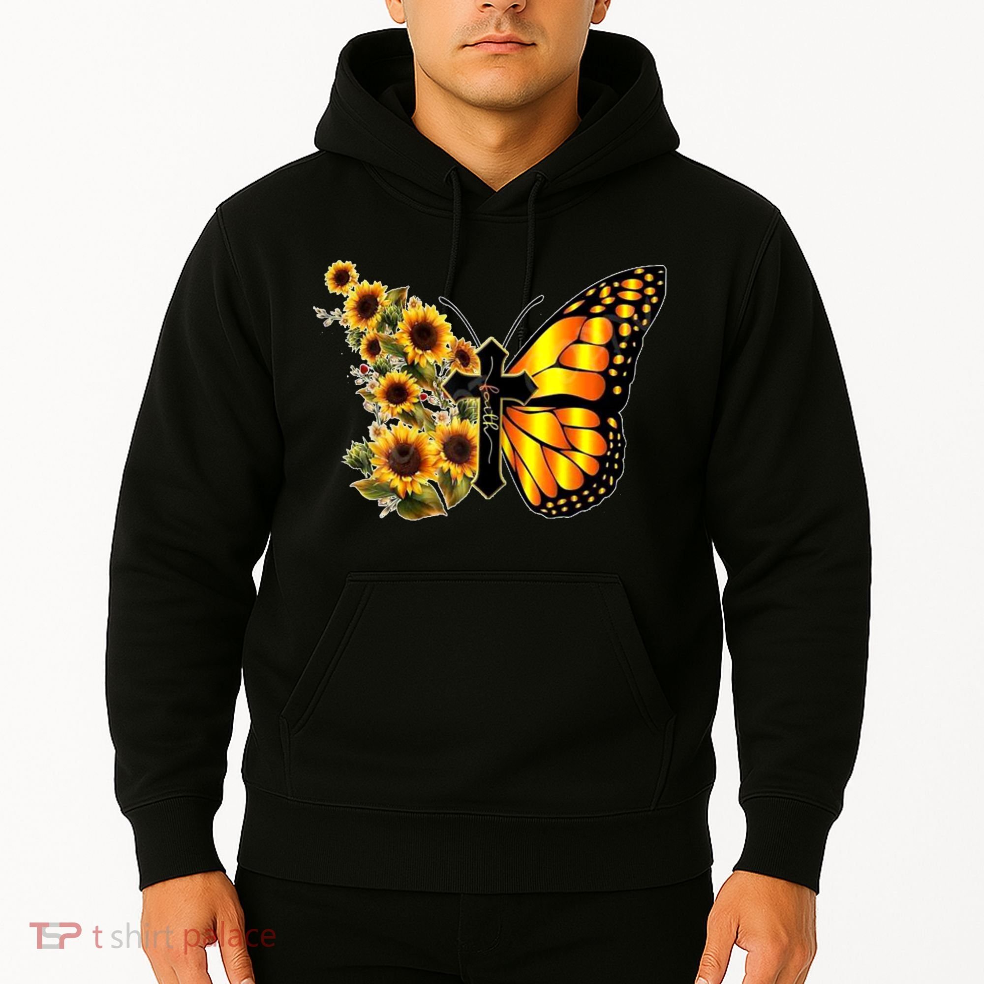 Sunflower Butterfly Faith Hoodie