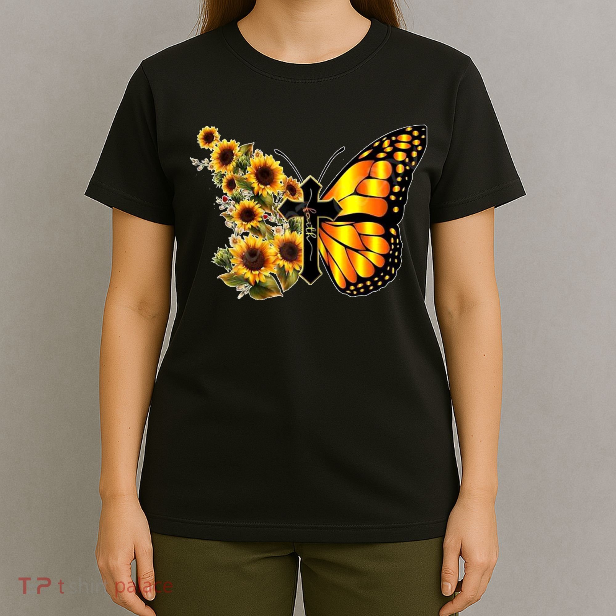 Sunflower Butterfly Faith T-Shirt