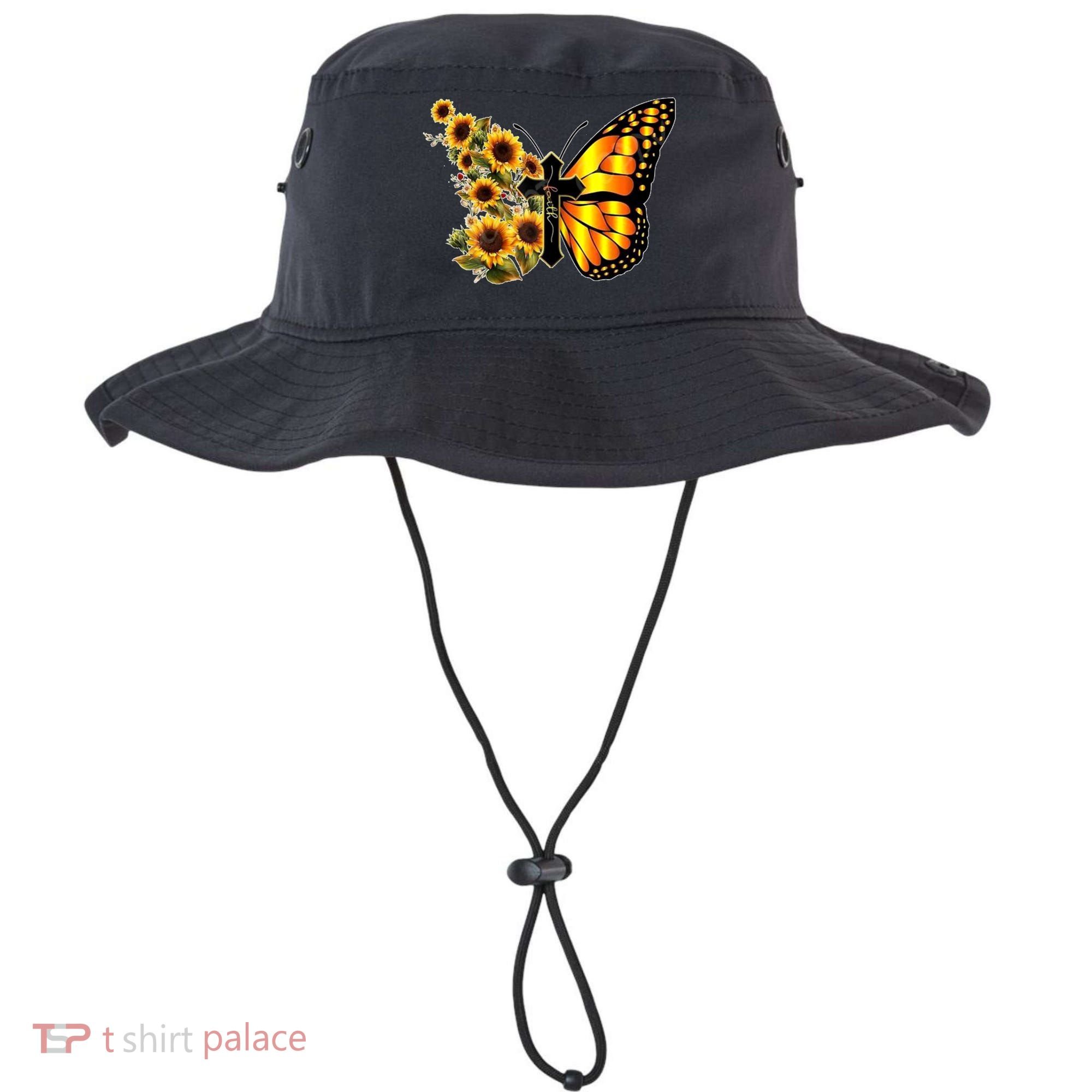 Sunflower Butterfly Faith Bucket Hat