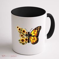 Sunflower Butterfly Faith Coffee Mug thumb 1