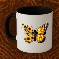 Sunflower Butterfly Faith Coffee Mug thumb 2