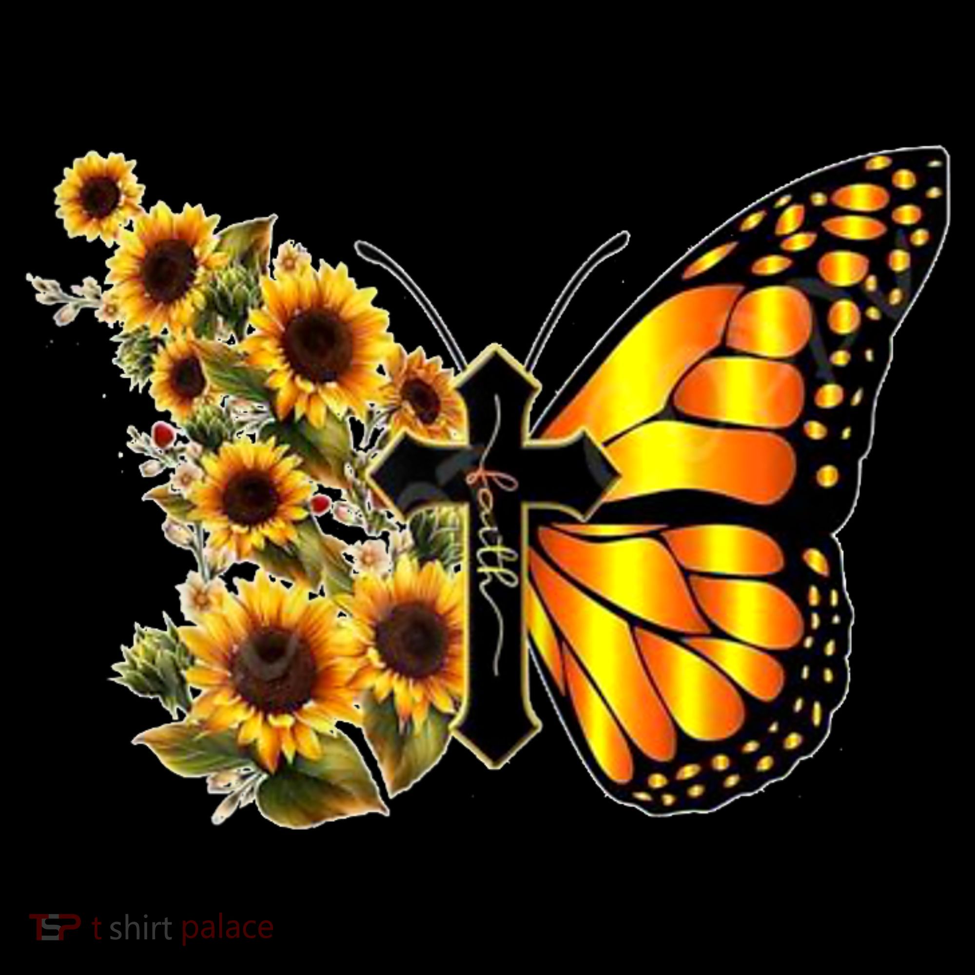 Sunflower Butterfly Faith Women's Hoodie