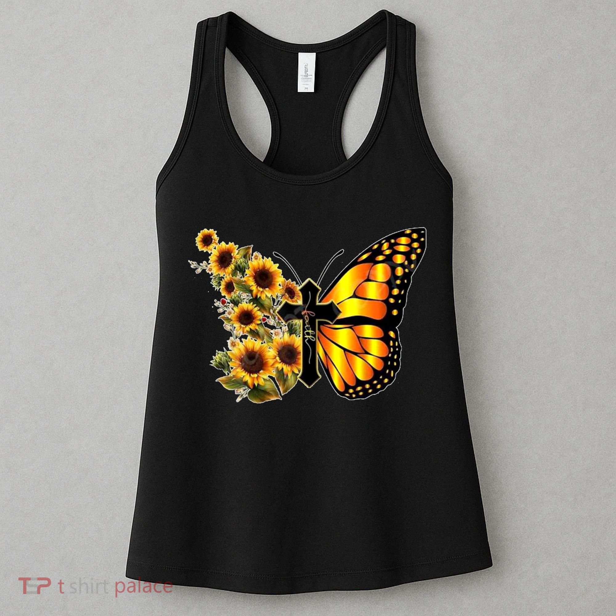 Sunflower Butterfly Faith Women's Tank Top
