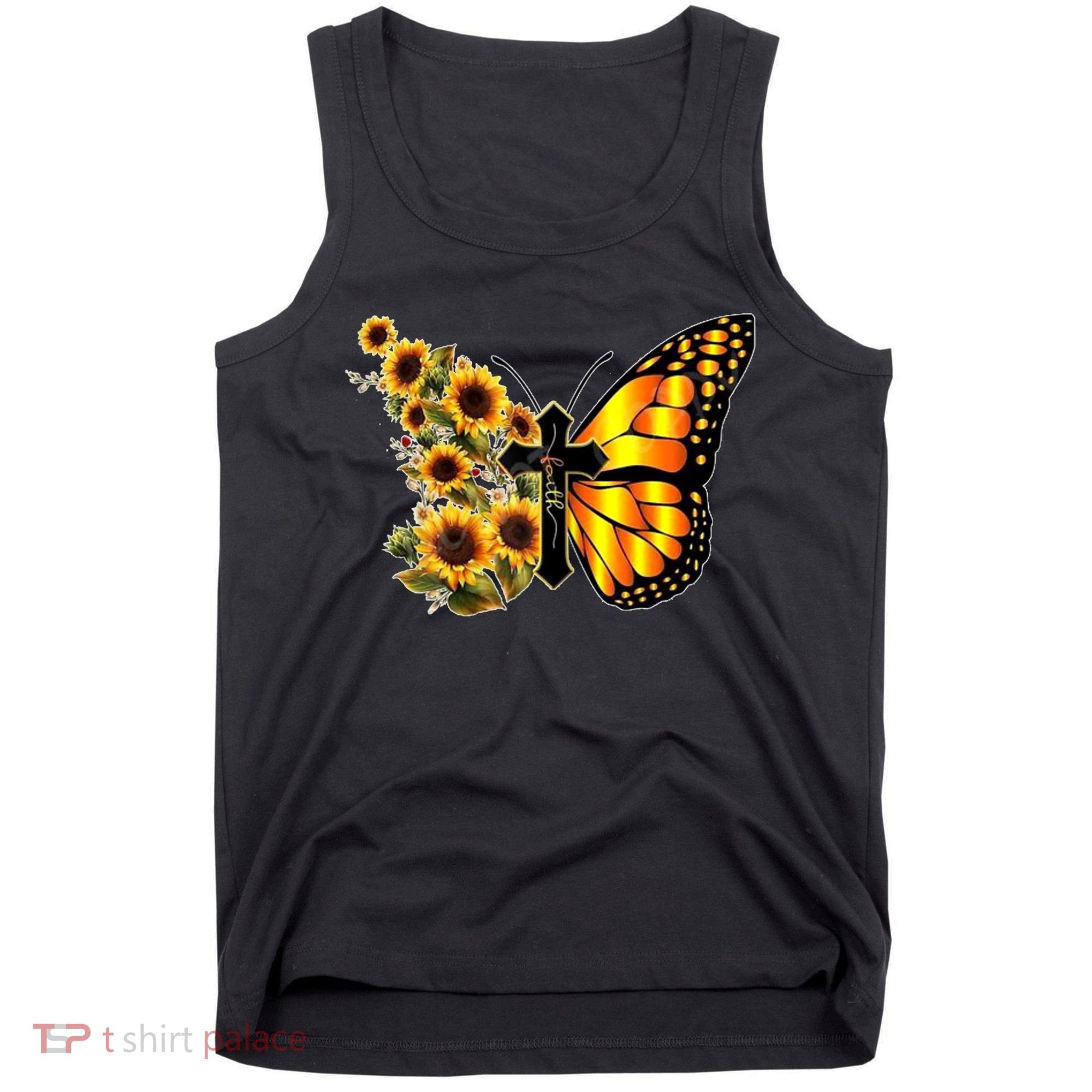 Sunflower Butterfly Faith Tank Top