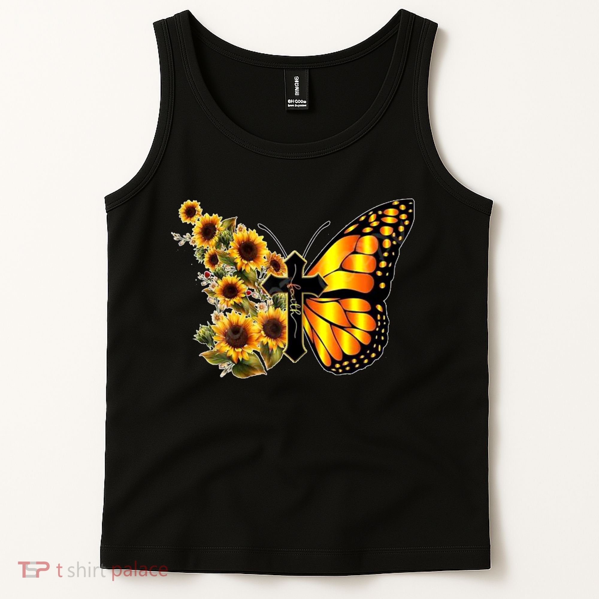 Sunflower Butterfly Faith Tank Top