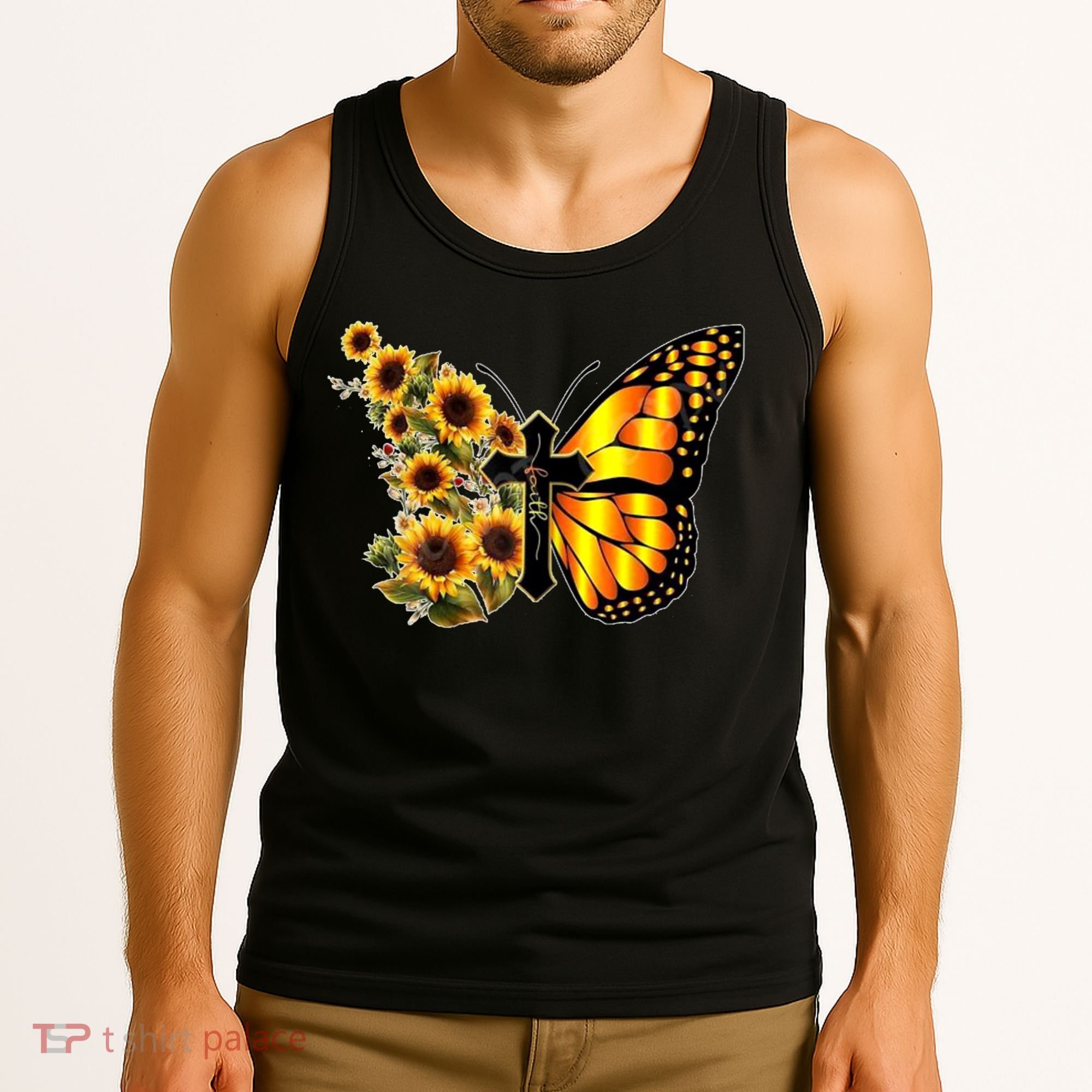 Sunflower Butterfly Faith Tank Top