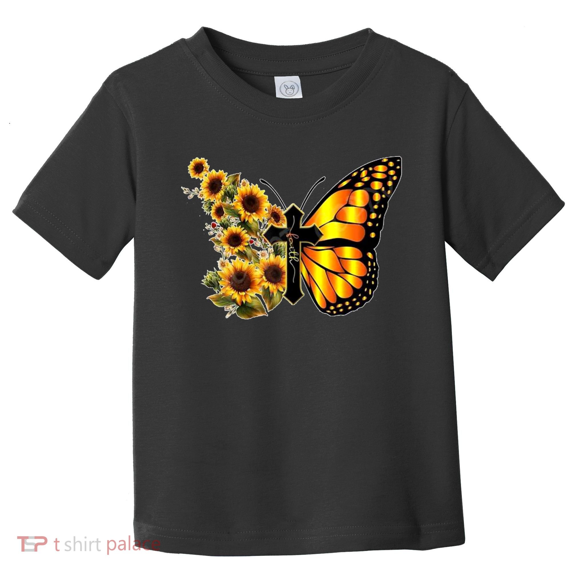 Sunflower Butterfly Faith Toddler T-Shirt