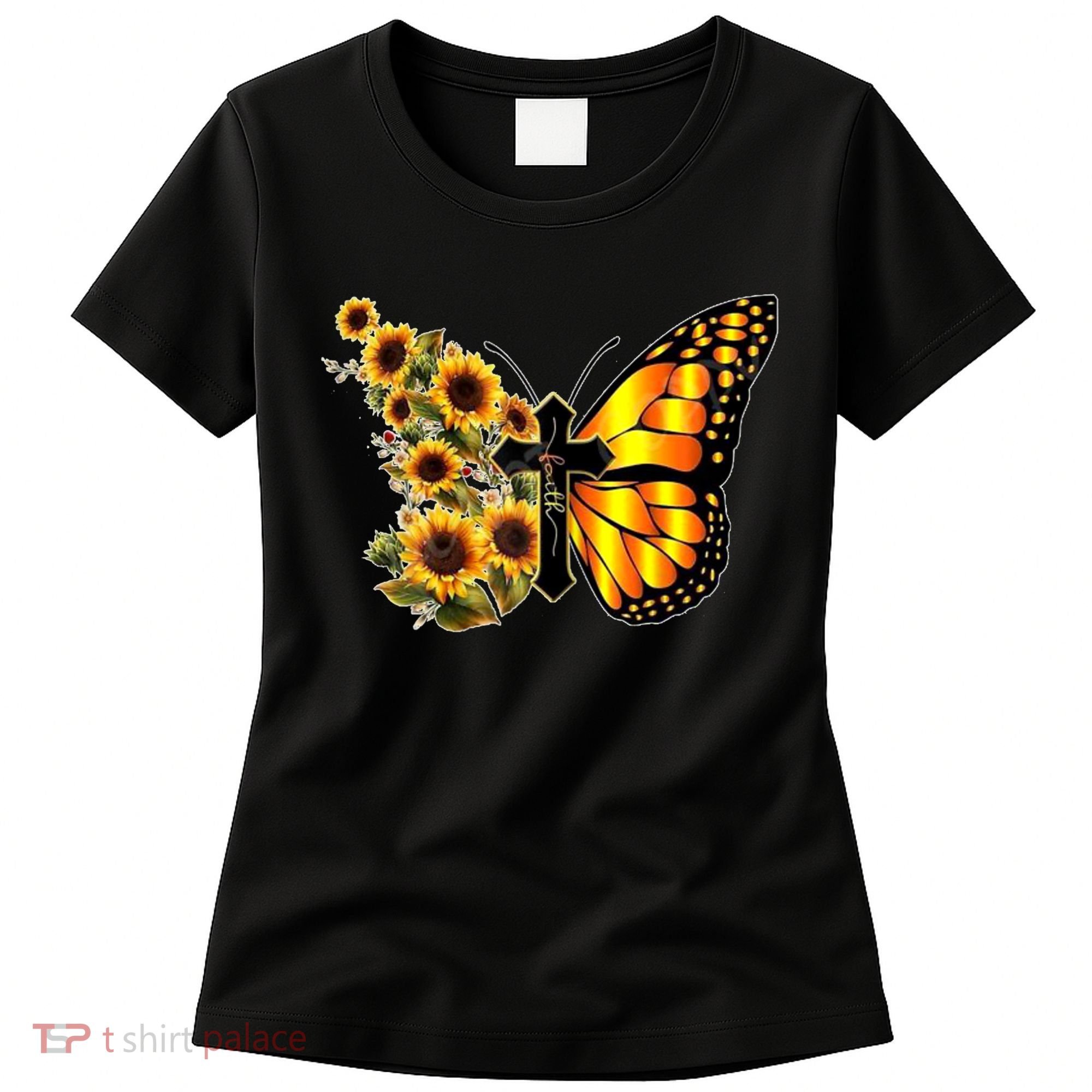 Sunflower Butterfly Faith Women's T-Shirt