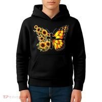 Sunflower Butterfly Faith Kids Hoodie thumb 4