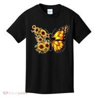 Sunflower Butterfly Faith Kids T-Shirt thumb 0