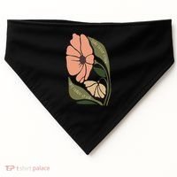 Subtle Boho Flowers Anti Trum p Liberal Protest Resist  USA-Made Doggie Bandana thumb 0